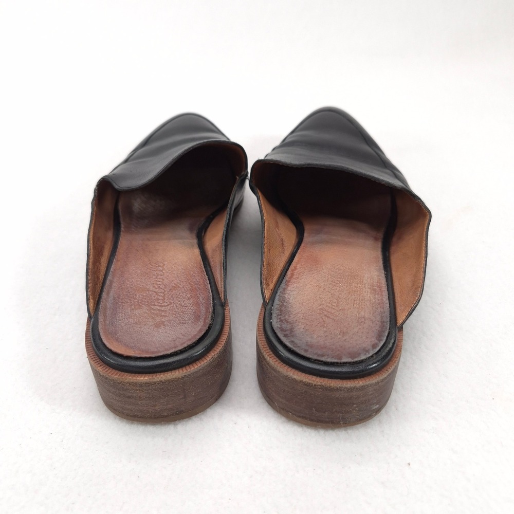 Madewell Frances Loafer Mule Black Leather Size 9 Pointed Toe Minimalist Classic - Picture 7 of 12